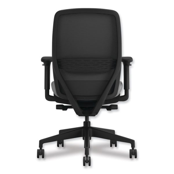 Nucleus Series Recharge Task Chair, 16.63 to 21.13 Seat Height, Frost Seat, Black Back, Black Base - Image 4