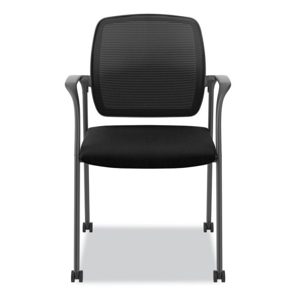 Nucleus Series Recharge Guest Chair, Supports Up to 300 lb, 17.62" Seat Height, Black Seat/Back, Black Base - Image 3