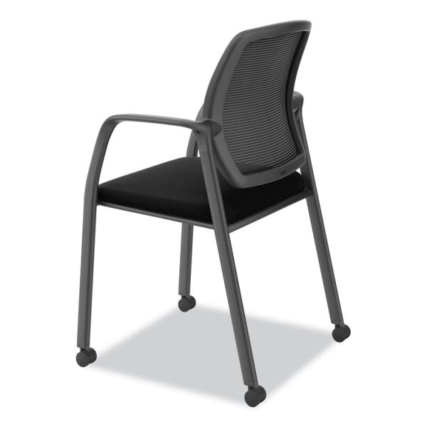Nucleus Series Recharge Guest Chair, Supports Up to 300 lb, 17.62" Seat Height, Black Seat/Back, Black Base - Image 4