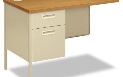 Metro Classic Series Workstation Return, Left, 42w x 24d x 29.5h, Harvest/Putty