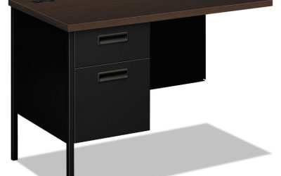 Metro Classic Series Workstation Return, Left, 42w x 24d x 29.5h, Mocha/Black