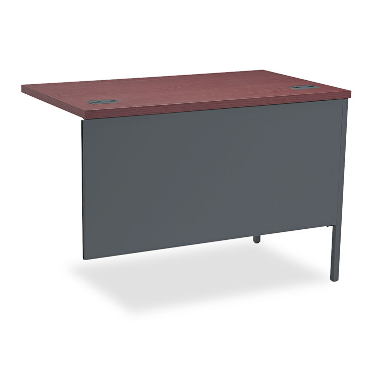 Metro Classic Series Workstation Return, Left, 42w x 24d x 29.5h, Mahogany/Charcoal - Image 2