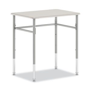 SmartLink Student Desk, Rectangle,  20" x 26" x 23" to 33", White, 2/Carton