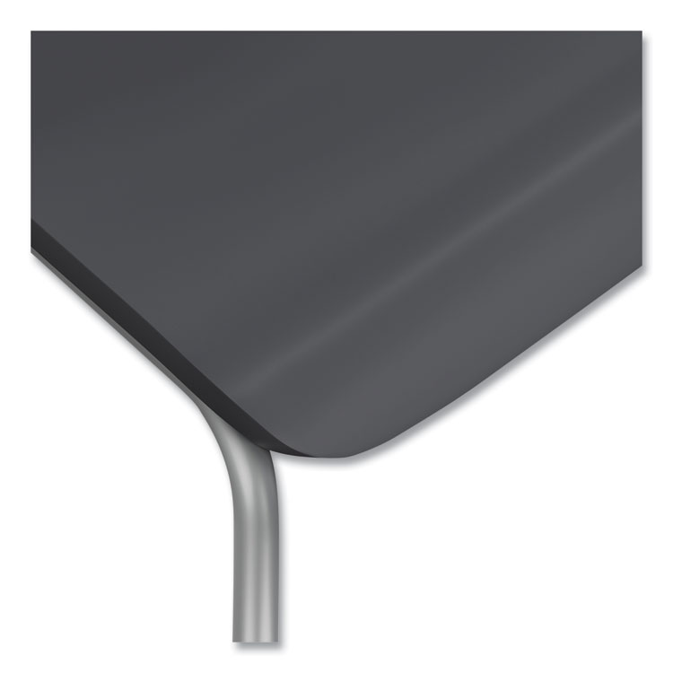 Ruck Laminate Chair, Supports Up to 300 lb, 18" Seat Height, Charcoal Seat/Back, Silver Base - Image 3