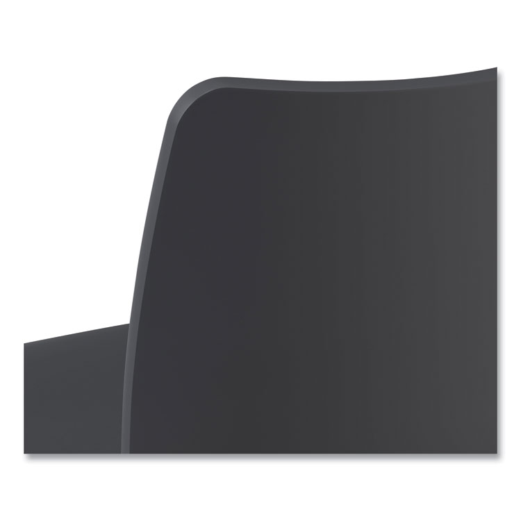 Ruck Laminate Chair, Supports Up to 300 lb, 18" Seat Height, Charcoal Seat/Back, Silver Base - Image 4