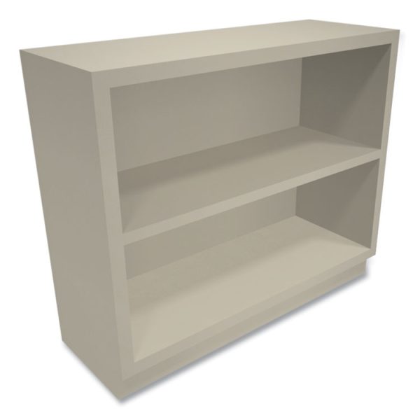 Metal Bookcase, Two-Shelf, 34.5w x 12.63d x 29h, Putty - Image 3