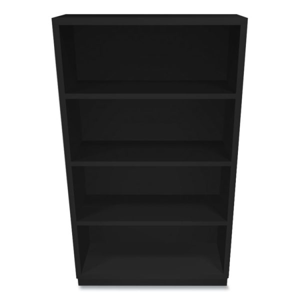 Metal Bookcase, Four-Shelf, 34.5w x 12.63d x 59h, Black - Image 2
