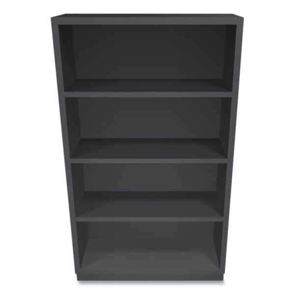 Metal Bookcase, Four-Shelf, 34.5w x 12.63d x 59h, Charcoal - Image 2