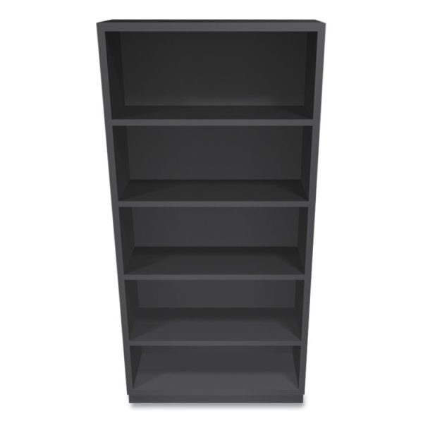 Metal Bookcase, Five-Shelf, 34.5w x 12.63d x 71h, Charcoal - Image 2