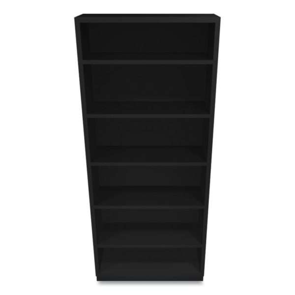 Metal Bookcase, Six-Shelf, 34.5w x 12.63d x 81.13h, Black - Image 2