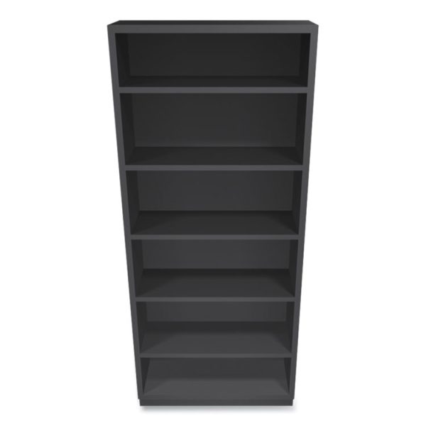 Metal Bookcase, Six-Shelf, 34.5w x 12.63d x 81.13h, Charcoal - Image 2