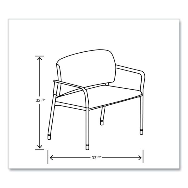 Accommodate Series Bariatric Chair with Arms, 33.5" x 21.5" x 32.5", Elysian Seat, Elysian Back, Charblack Legs - Image 4