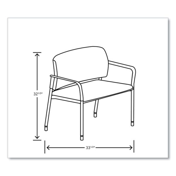 Accommodate Series Bariatric Chair with Arms, 33.5" x 21.5" x 32.5", Flint Seat, Flint Back, Charblack Legs - Image 3