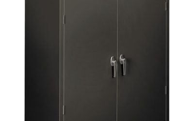 Assembled Storage Cabinet, 36w x 18.13d x 41.75h, Charcoal