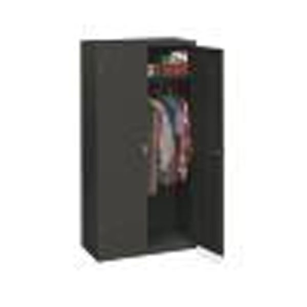 Assembled Storage Cabinet, 36w x 18.13d x 71.75h, Charcoal - Image 2