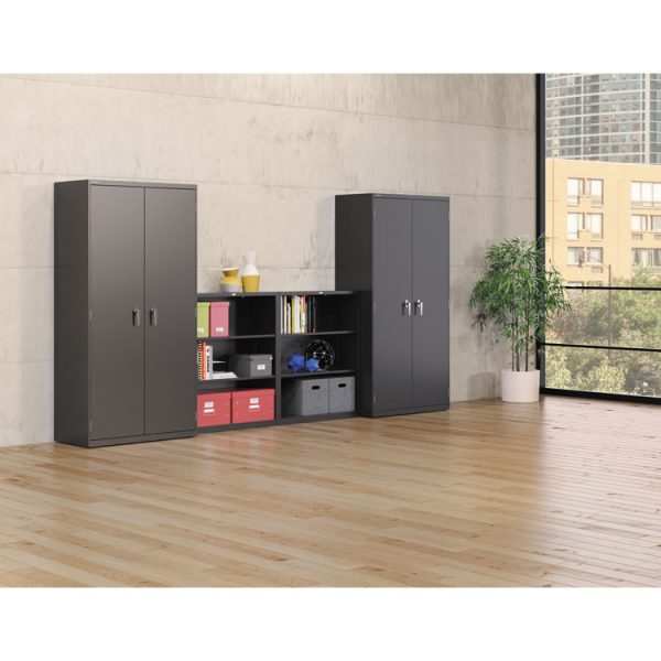 Assembled Storage Cabinet, 36w x 18.13d x 71.75h, Charcoal - Image 3