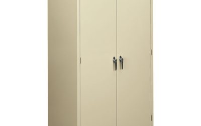 Assembled Storage Cabinet, 36w x 24.25d x 71.75h, Putty