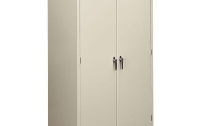Assembled Storage Cabinet, 36w x 24.25d x 71.75h, Light Gray