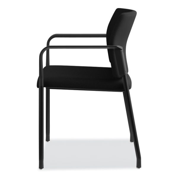 Accommodate Series Guest Chair with Arms, Fabric Upholstery, 23.25" x 22.25" x 32", Black Seat/Back, Charblack Legs, 2/Carton - Image 9