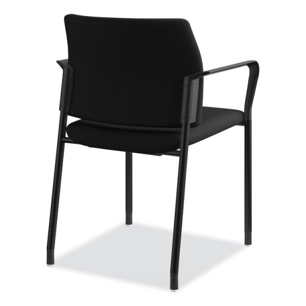 Accommodate Series Guest Chair with Arms, Fabric Upholstery, 23.25" x 22.25" x 32", Black Seat/Back, Charblack Legs, 2/Carton - Image 5