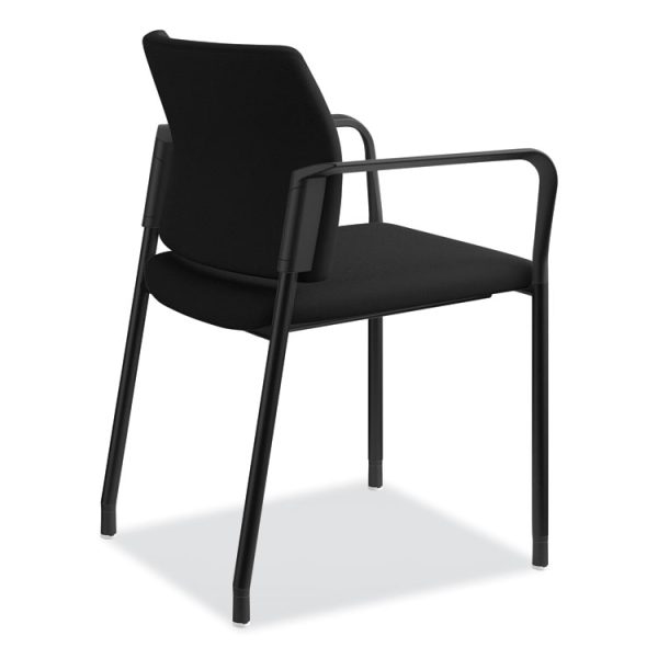 Accommodate Series Guest Chair with Arms, Fabric Upholstery, 23.25" x 22.25" x 32", Black Seat/Back, Charblack Legs, 2/Carton - Image 4