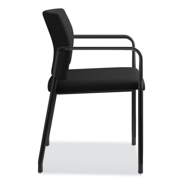 Accommodate Series Guest Chair with Arms, Fabric Upholstery, 23.25" x 22.25" x 32", Black Seat/Back, Charblack Legs, 2/Carton - Image 3