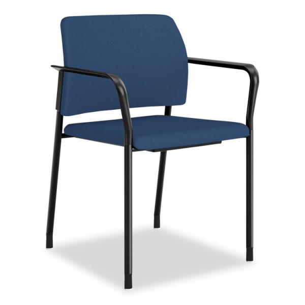 Accommodate Series Guest Chair with Arms, Vinyl Upholstery, 23.5" x 22.25" x 32", Elysian Seat/Back, Charblack Legs, 2/Carton - Image 2