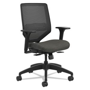Solve Series Mesh Back Task Chair, Supports Up To 300 Lb, 16" To 22" Seat Height, Ink Seat, Black Back/base