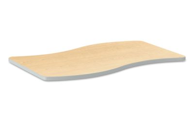 Build Ribbon Shape Table Top, 54w X 30d, Natural Maple