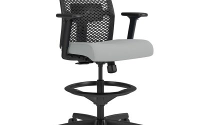 Ignition 2.0 ReActiv Low-Back Task Stool, 22.88″ to 31.75″ Seat Height, Flint Seat, Charcoal Back, Black Base