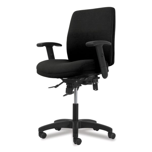Network Mid-Back Task Chair, Supports Up To 250 Lb, 18.3" To 22.8" Seat Height, Black - Image 6
