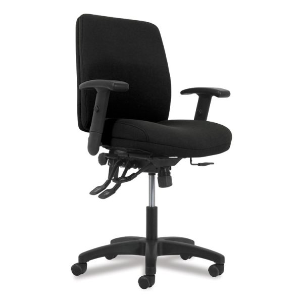 Network Mid-Back Task Chair, Supports Up To 250 Lb, 18.3" To 22.8" Seat Height, Black