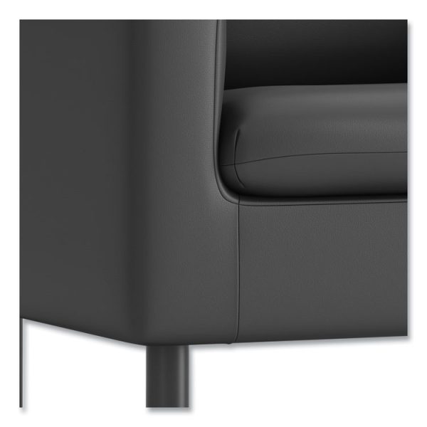 Parkwyn Series Club Chair, 33" x 26.75" x 29", Black Seat, Black Back, Black Base - Image 4
