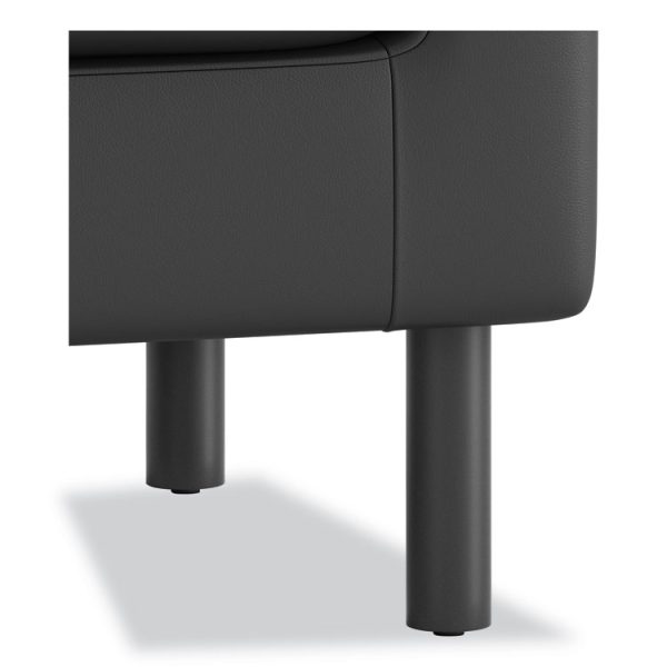 Parkwyn Series Ottoman, 23" x 23" x 17.5", Black - Image 4