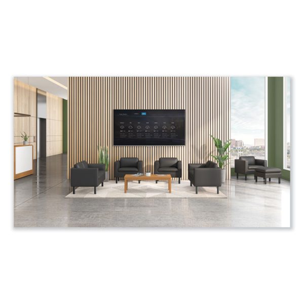 Parkwyn Series Ottoman, 23" x 23" x 17.5", Black - Image 2