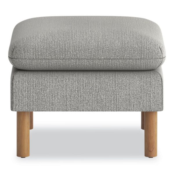 Parkwyn Series Ottoman, 23" x 23" x 17.5", Gray/Oak - Image 2