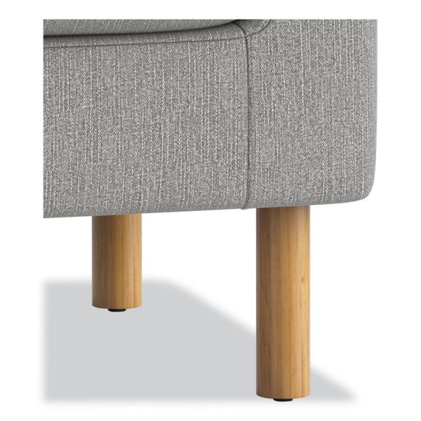 Parkwyn Series Ottoman, 23" x 23" x 17.5", Gray/Oak - Image 3