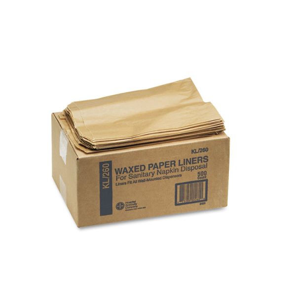 Napkin Receptacle Liners, 7.5" X 3" X 10.5", Brown, 500/carton - Image 3