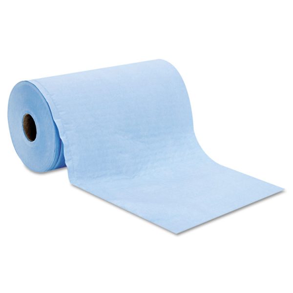 Prism Scrim Reinforced Wipers, 4-Ply, 9.75" x 275 ft, Unscented, Blue, 6 Rolls/Carton - Image 2