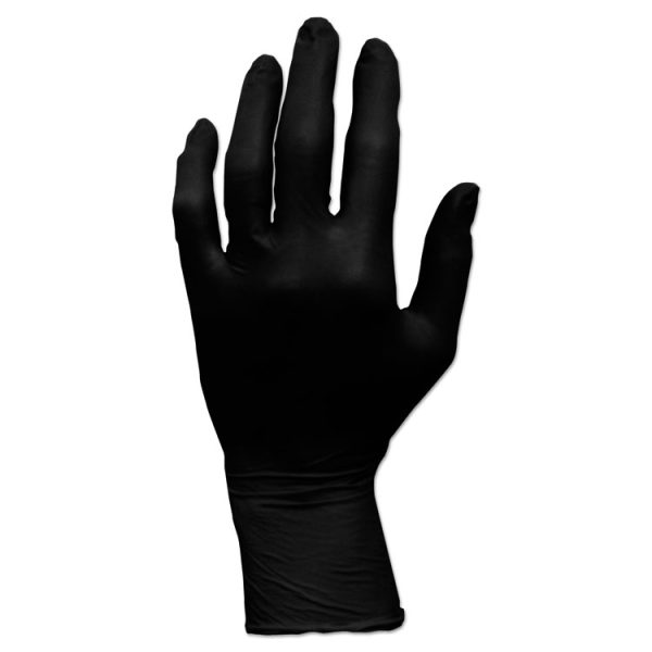 ProWorks GrizzlyNite Nitrile Gloves, Black, Medium, 1,000/Carton - Image 2