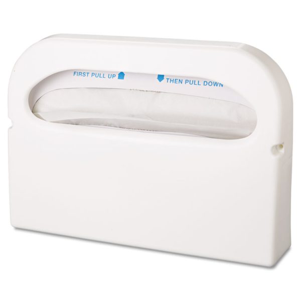 Health Gards Toilet Seat Cover Dispenser, Half-Fold, 16 X 3.25 X 11.5, White, 2/box - Image 2