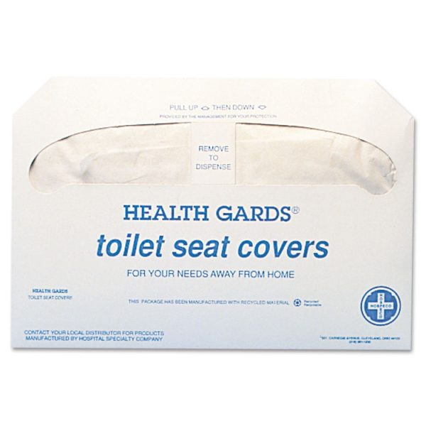 Health Gards Toilet Seat Covers, 14.25 X 16.5, White, 250 Covers/pack, 20 Packs/carton - Image 2