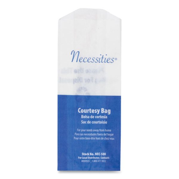 Feminine Hygiene Convenience Disposal Bag, 3" X 7.75", White, 500/carton