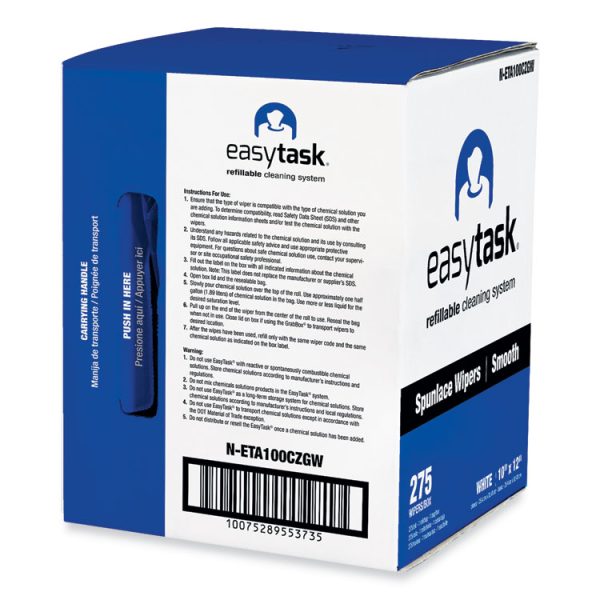 Easy Task A100 Wiper, Center-Pull, 1-Ply, 10 x 12, White, 275 Sheets/Roll with Zipper Bag - Image 5