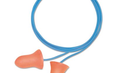 MAXIMUM Single-Use Earplugs, Corded, 33NRR, Coral, 100 Pairs