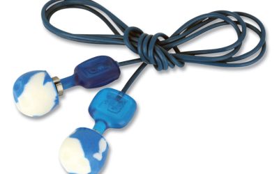 TrustFit Trak Detectable Reusable Corded Foam Earplugs, One Size Fits Most, 29 dB NRR, Blue, 1,000/Carton