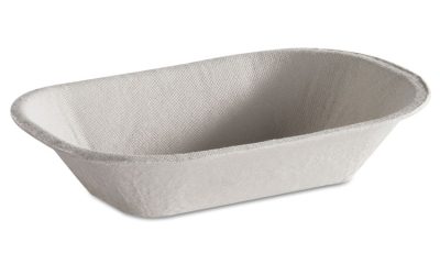 Savaday Molded Fiber Food Tray, 1-Compartment, 4 x 6, Beige, Paper, 250/Bag, 4 Bags/Carton