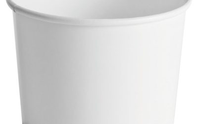 Paper Food Containers, 64 oz, White, 25/Pack, 10 Packs/Carton
