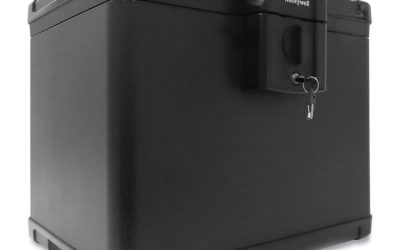 Molded Fire And Water File Chest, 16 X 12.6 X 13, 0.6 Cu Ft, Black