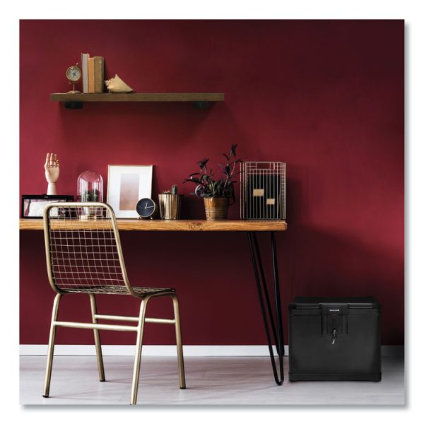 Molded Fire And Water File Chest, 16 X 12.6 X 13, 0.6 Cu Ft, Black - Image 2